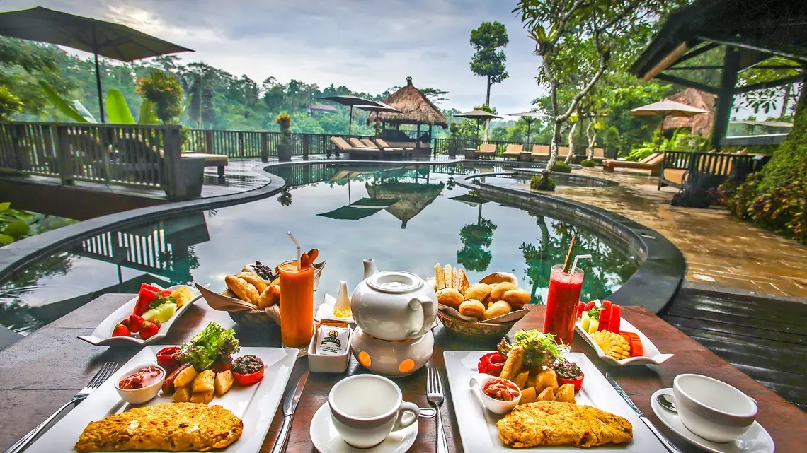 Breakfast Nandini Jungle resort Bali